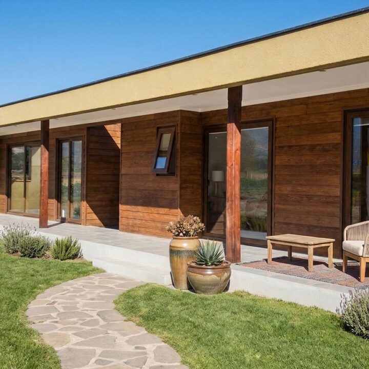 Fachada de casa SIP en Lolenco, Curacaví.